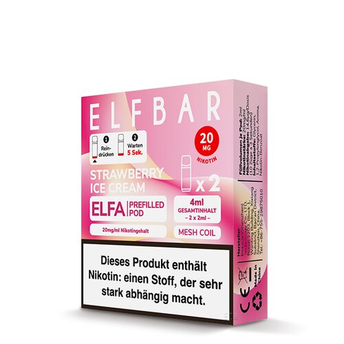 ELFA - Prefilled Pods (2 Stück) - Strawberry Ice Cream - 20mg/ml